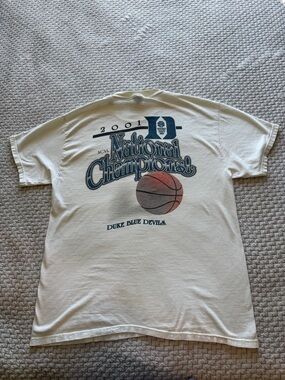 Vintage 2001 Duke Blue Devils NCAA Basketball National Champions Graphic Tee